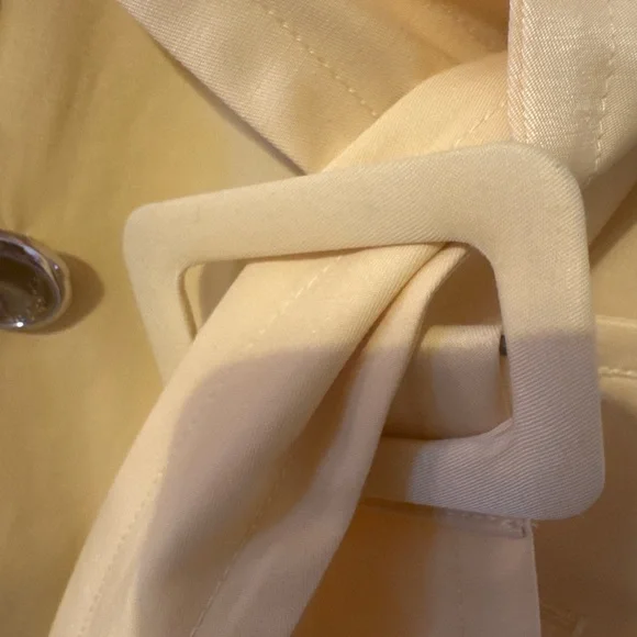 Calvin Klein Sunny Yellow Trench Coat - Picture 5 of 11